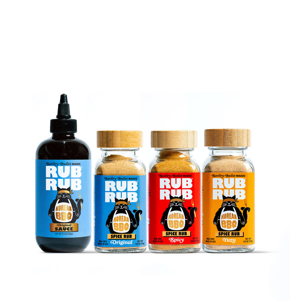 RubRub Korean BBQ Variety Set — Sauce + 3 Rubs